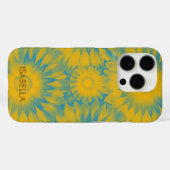 Personalized Vibrant Sunflower Tie-Dye Art Case-Mate iPhone Case (Achterkant (horizontaal))