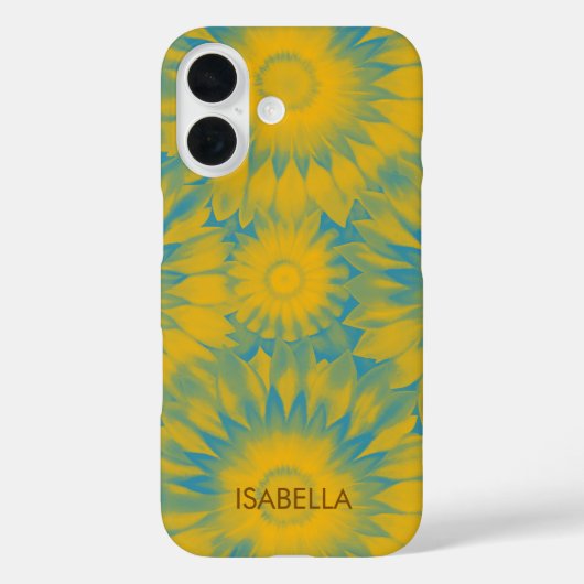 Personalized Vibrant Sunflower Tie-Dye Art Case-Mate iPhone Case (Achterkant)