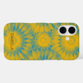 Personalized Vibrant Sunflower Tie-Dye Art Case-Mate iPhone Case (Achterkant (horizontaal))