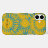 Personalized Vibrant Sunflower Tie-Dye Art Case-Mate iPhone Case (Achterkant (horizontaal))
