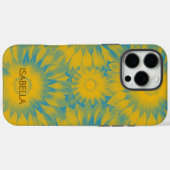 Personalized Vibrant Sunflower Tie-Dye Art Case-Mate iPhone Case (Achterkant (horizontaal))
