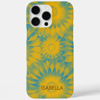 Personalized Vibrant Sunflower Tie-Dye Art iPhone 16 Pro Max Hoesje