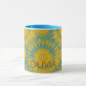 Personalized Vibrant Sunflower Tie-Dye Art Mok (Midden)