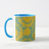 Personalized Vibrant Sunflower Tie-Dye Art Mok (Links)