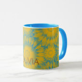 Personalized Vibrant Sunflower Tie-Dye Art Mok (Voorkant rechts)