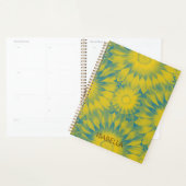Personalized Vibrant Sunflower Tie-Dye Art Planner (Display)