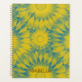 Personalized Vibrant Sunflower Tie-Dye Art Planner (Voorkant)