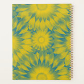 Personalized Vibrant Sunflower Tie-Dye Art Planner (Achterkant)
