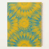Personalized Vibrant Sunflower Tie-Dye Art Planner (Achterkant)