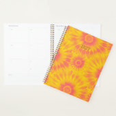 Personalized Vibrant Sunflower Tie-Dye Art Planner (Display)