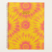 Personalized Vibrant Sunflower Tie-Dye Art Planner (Voorkant)