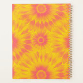 Personalized Vibrant Sunflower Tie-Dye Art Planner (Achterkant)