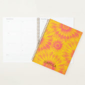 Personalized Vibrant Sunflower Tie-Dye Art Planner (Display)
