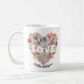 Personalized Victorian Coquette Cherub Love Heart Koffiemok (Links)