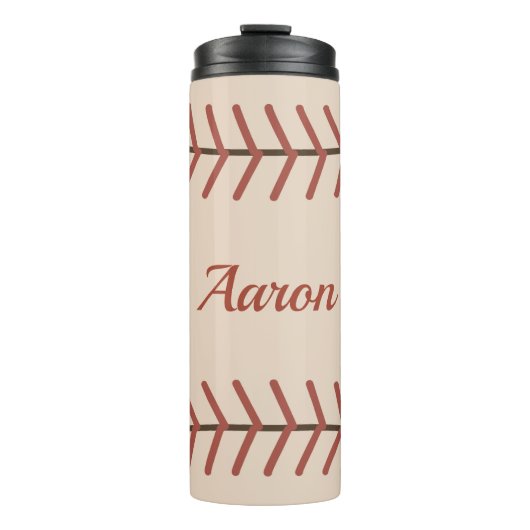Personalized Vintage Baseball Thermal Tumbler Gift Thermosbeker (Voorkant)