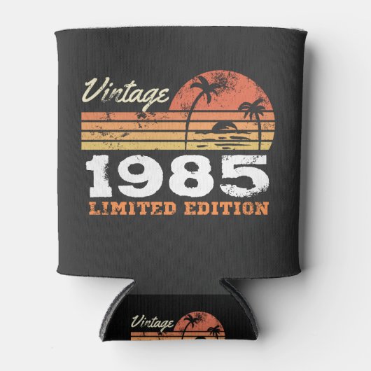 Personalized Vintage Birthday  Blikjeskoeler (Voorkant)