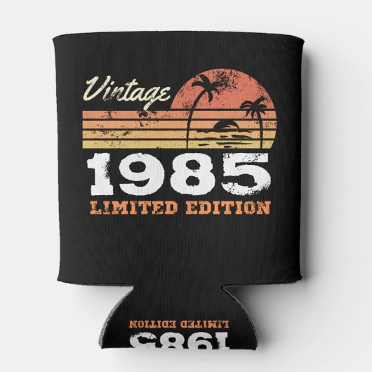 Personalized Vintage Birthday  Blikjeskoeler (Achterkant)