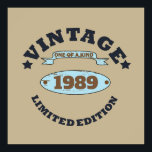 Personalized vintage birthday gift poster<br><div class="desc">You can add some originality to your wardrobe collection with this vintage retro graphic design with awesome typography font lettering, is a great gift idea for men, women, husbands, wife girlfriend, and a boyfriend who will love this one-of-a-kind artwork. The best amazing and funny holiday present for your happy birthday...</div>