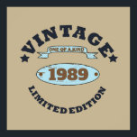 Personalized vintage birthday gift poster<br><div class="desc">You can add some originality to your wardrobe collection with this vintage retro graphic design with awesome typography font lettering, is a great gift idea for men, women, husbands, wife girlfriend, and a boyfriend who will love this one-of-a-kind artwork. The best amazing and funny holiday present for your happy birthday...</div>