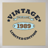 Personalized vintage birthday gift poster (Voorkant)