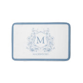 Personalized Vintage Blue Bath Mat (Voorkant)