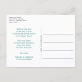 Personalized Vintage Bunny Chicks And Easter Eggs Briefkaart (Achterkant)
