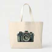Personalized Vintage Camera Tote Bag (Voorkant)