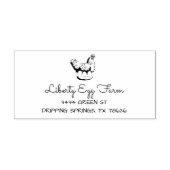 Personalized vintage chicken farm  zelfinktende stempel (Design)