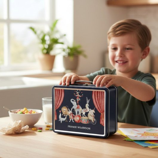 personalized Vintage Circus Performers Lunchbox