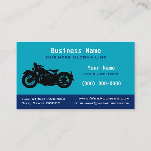 Personalized Vintage / Classic Motorcycle Visitekaartje (Voorkant)