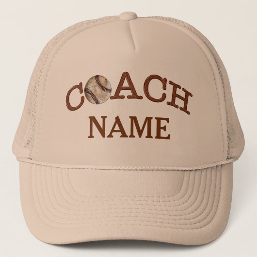 PERSONALIZED Vintage Coach Honkbalpet Trucker Pet (Voorkant)
