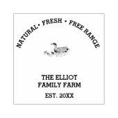 Personalized Vintage Family Farm Rubber Stamp Rubberstempel (Afrduk)