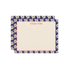 Personalized Vintage Floral Note Card Notitiekaartje