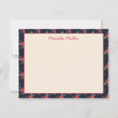 Personalized Vintage Floral Note Card Notitiekaartje (Voorkant)