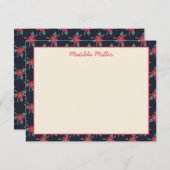 Personalized Vintage Floral Note Card Notitiekaartje (Voorkant / Achterkant)