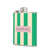 Personalized Vintage Green and Cream Stripe Heupfles (Links)