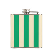 Personalized Vintage Green and Cream Stripe Heupfles (Achterkant)