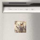 Personalized Vintage Lavender Butterfly Art Magneet (Insitu (Vaatwasser))