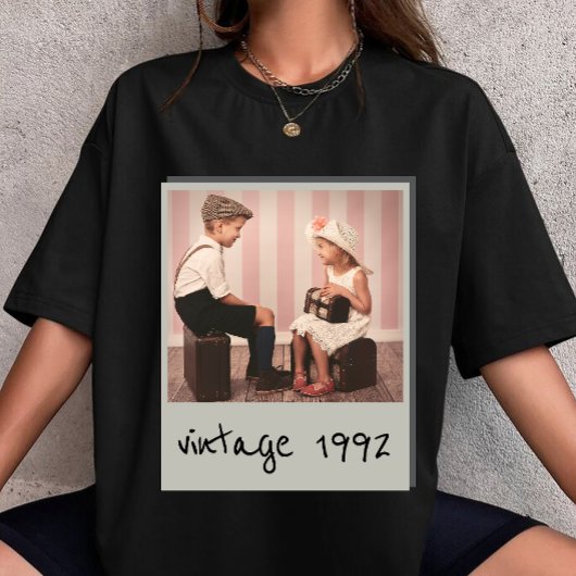 personalized Vintage Photo And Year Custom T-shirt