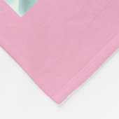 Personalized Vintage Pink Christmas Baby Blanket Fleece Deken (Hoek)