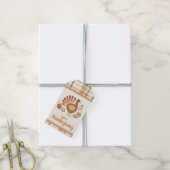 Personalized Vintage Plaid Thanksgiving Cadeaulabel (Met Touw)