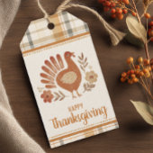 Personalized Vintage Plaid Thanksgiving Cadeaulabel