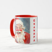 Personalized Vintage Santa Claus Christmas Mok (Voorkant links)