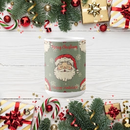 Personalized Vintage Santa Claus Koffiemok