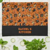 Personalized Vintage Style Halloween Theedoek (Gevouwen)