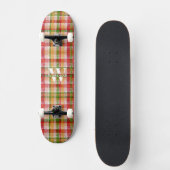 Personalized Vintage Tartan Plaid Print Persoonlijk Skateboard (Voorkant)