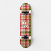 Personalized Vintage Tartan Plaid Print Persoonlijk Skateboard (Voorkant)