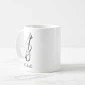 Personalized Vintage Violin musical Koffiemok (Voorkant links)