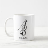 Personalized Vintage Violin musical Koffiemok (Links)