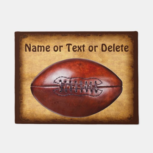 PERSONALIZED Vintage Voetbaldeurmat Deurmat (Voorkant)